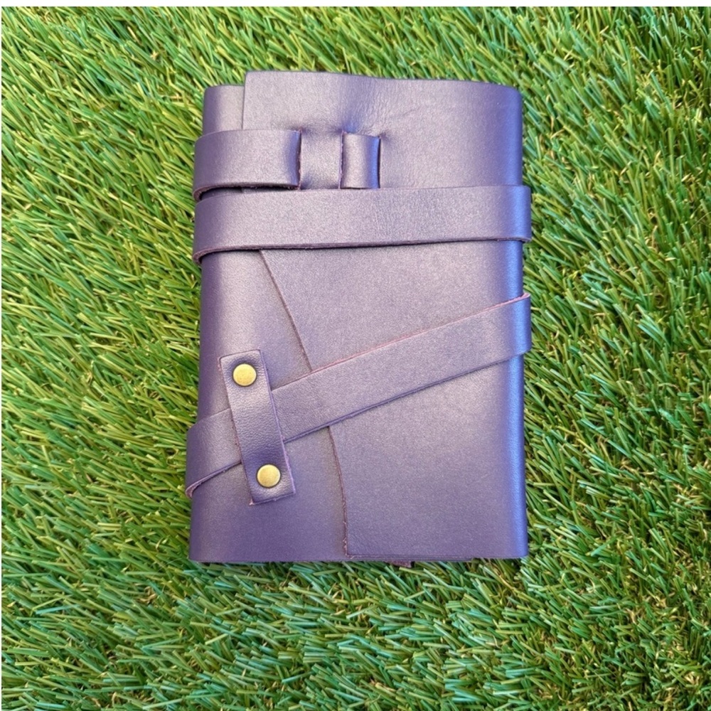 Portland Leather Goods Amethyst Purple Wrap Journal SMALL